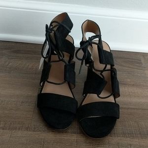 Brand new black block heel